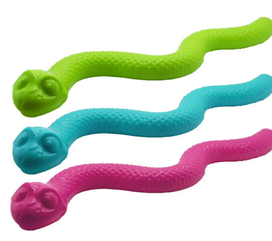 Rubber Snake Dog Toy