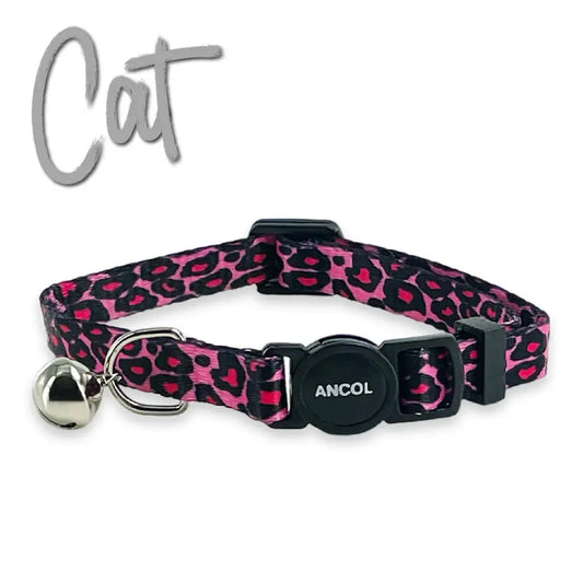 Ancol Pink Leopard Print Cat Collar